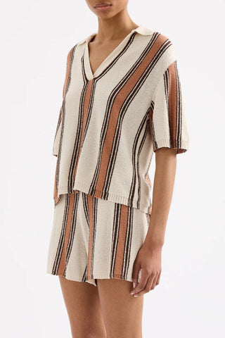 Oda Knit Top - Manuka Stripes