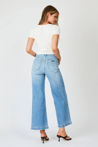 Sailor Wide Leg Cinch Jeans - Lennon Blue
