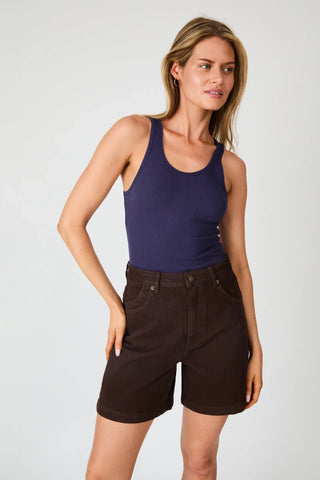 Super Mirage Denim Short - Chocolate