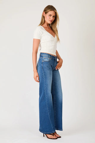 Pointelle Cross Over Top - White