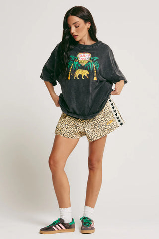 Leopard Drill Mini Short