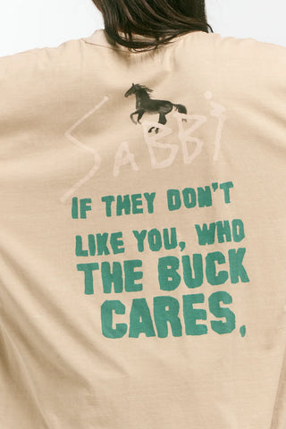 The Who The Buck Cares Tee - Stone