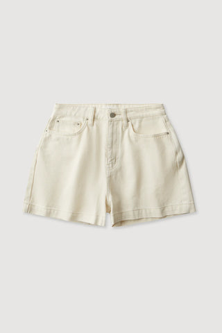Boxy Denim Short - Ecru