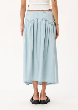 Palmer Chambray Midi Skirt - Light Blue
