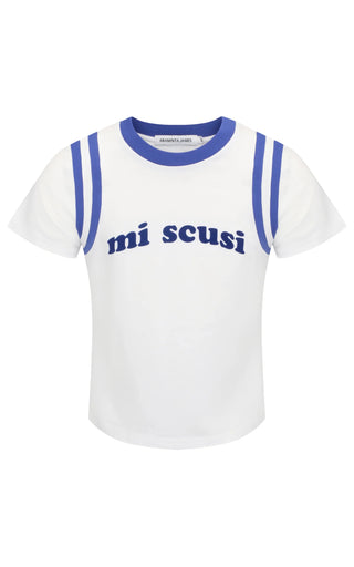 Mi Scusi Baby Tee - Warm White