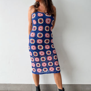 Betsy Crochet Midi Dress - Multi