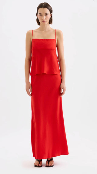 Jaslynn Tencel Skirt - Poppy