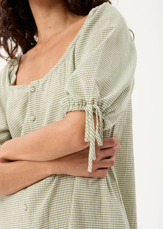Benni Mini Dress - Sage Check