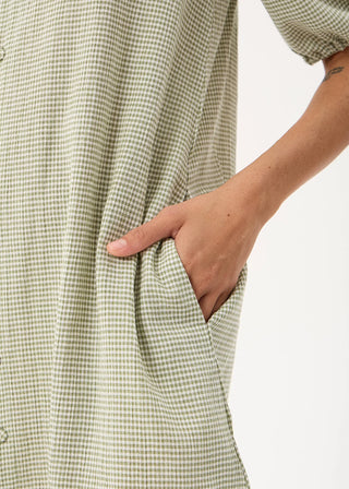 Benni Mini Dress - Sage Check