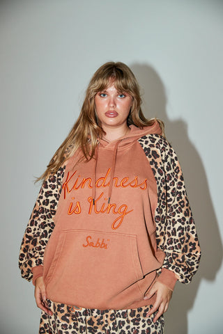 The Kindness is King Hoodie - Leopard