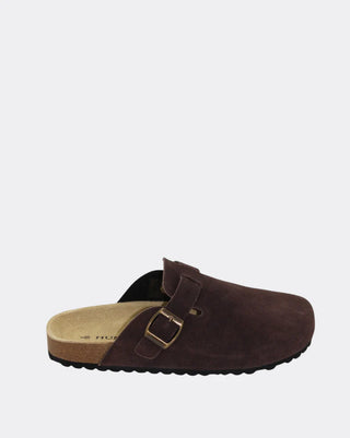 Lara Suede Slide - Chocolate