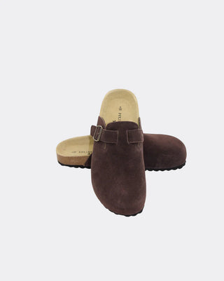 Lara Suede Slide - Chocolate