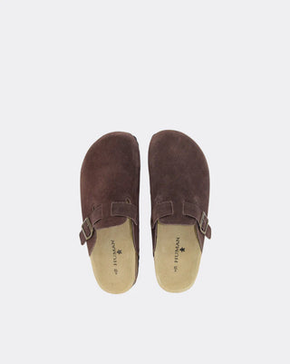 Lara Suede Slide - Chocolate