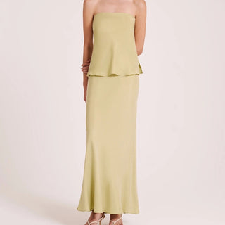 Ines Cupro Skirt - Lime