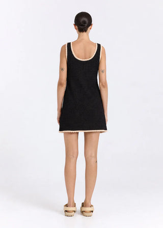 Palm Beach Crochet Knit Dress - Black Sand