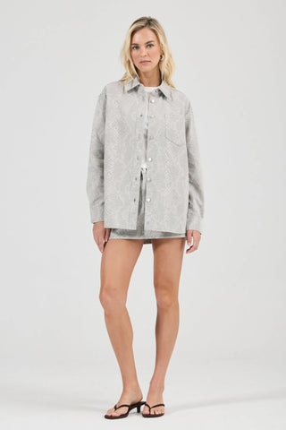 Drift Oversized Denim Shirt - Python