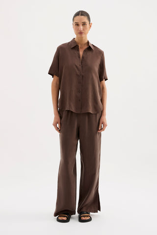 Dara Cupro Pant - Chocolate