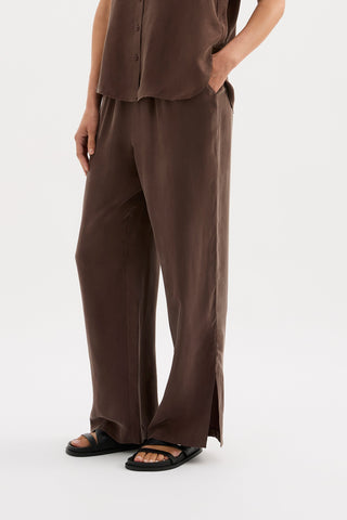 Dara Cupro Pant - Chocolate