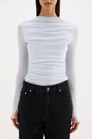 Calister Mesh Long Sleeve Top - Glacier
