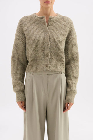 Nixon Cropped Cardigan - Vine