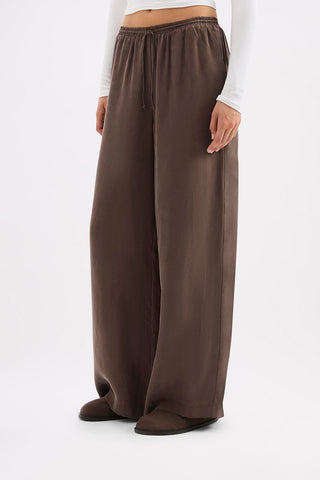 Rika Cupro Pant - Walnut