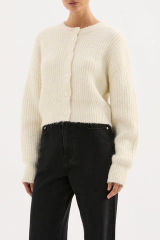 Nixon Cropped Cardigan - Ivory