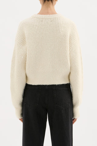Nixon Cropped Cardigan - Ivory