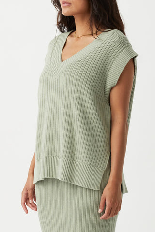 Vera Knit Vest - Sage