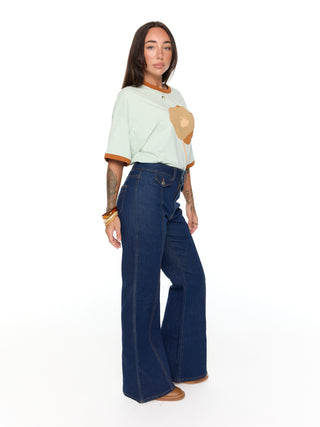 The Poppy Tee - Seafoam/Almond