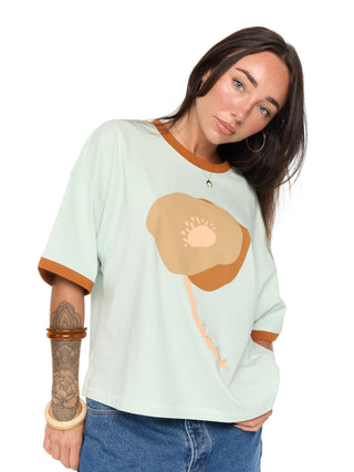 The Poppy Tee - Seafoam/Almond