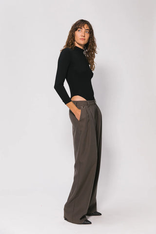 Westwood Pleated Pant - Charcoal