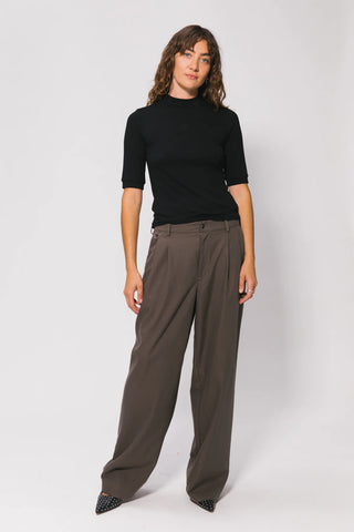 Westwood Pleated Pant - Charcoal