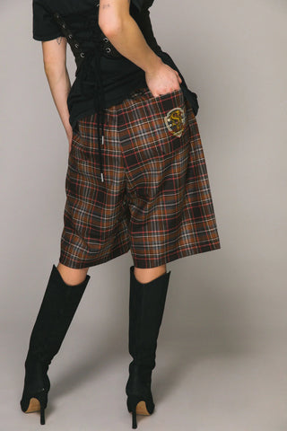 Baggy Shay Short - Brown Plaid
