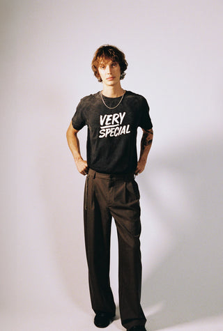 Westwood Pleated Pant - Charcoal