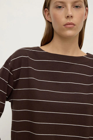 Scout LS Tee - Ganache/Cream Stripe