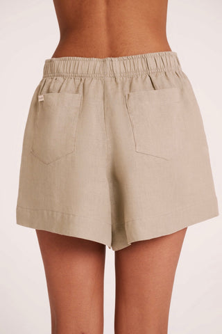 Lounge Linen Short - Washed Olive