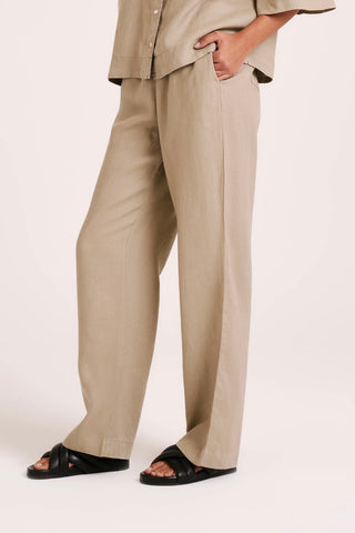 Lounge Linen Pant - Washed Olive