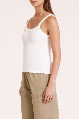 Classic Waffle Tank - White