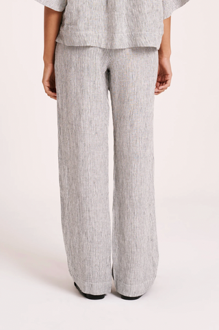 Lounge Stripe Linen Pant - Pinstripe