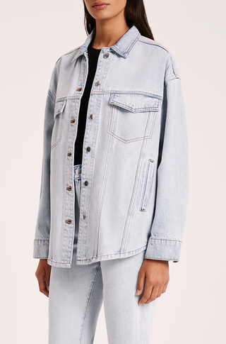 Organic Denim Jacket - Clear Blue