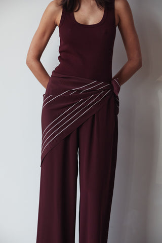 Silk Square Scarf - Merlot