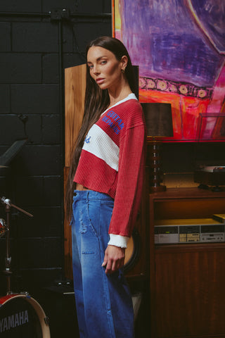 The Happiness Long Sleeve Top - Maroon
