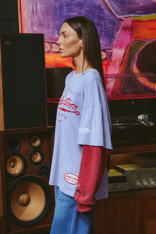 The Sabbi Custom Long Sleeve Tee - Lilac