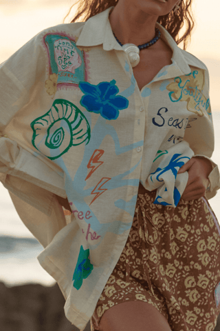 Seas The Day Don Julio Shirt - Cream