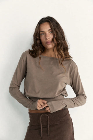 Contour Long Sleeve Top - Stone