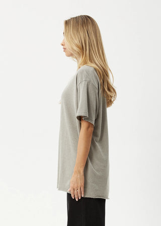 Slay Oversized Hemp Tee - Olive