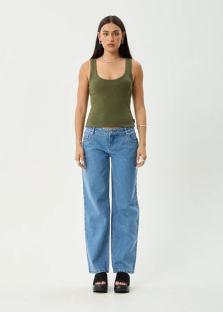 Layden Rib Singlet - Deep Olive