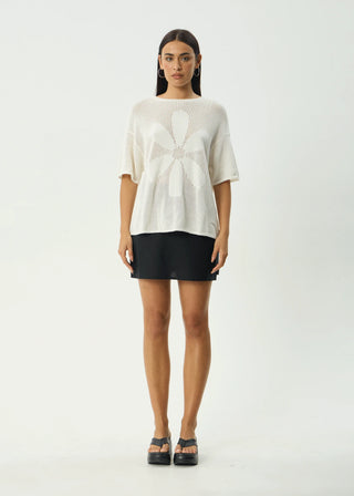 Riley Knit Tee - White