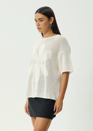 Riley Knit Tee - White
