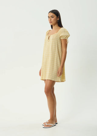Sunday Seersucker Mini Dress - Lemon